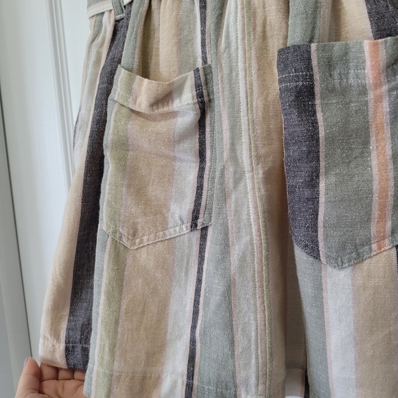 American Eagle xs paperbag tie waist linen blend mini skirt boho - Picture 9 of 12